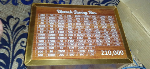 Umrah Saving Wooden Box