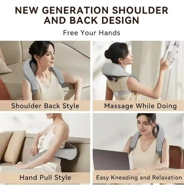 Electric Neck Shoulder Back Massager With Heat