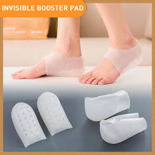 1 Pair Concealed Footbed Enhancers Invisible Height Increase Silicone Insoles Pads